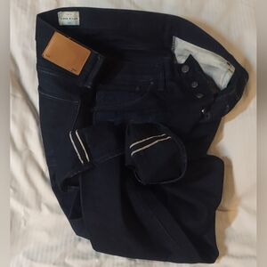 SIMON MILLER "SKOKIE" MEN'S DARK SELVEDGE M002 SLIM STRAIGHT JEANS SIZE 32 X 34